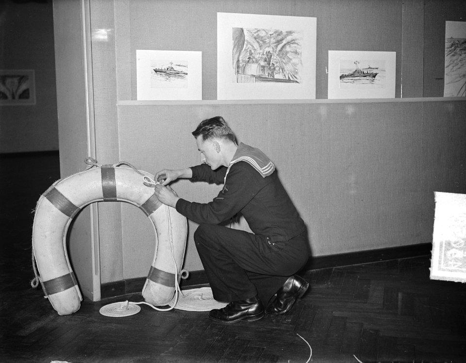 Tentoonstelling Schilders ter Zee in Stedelijk Museum, Bestanddeelnr 904-5058