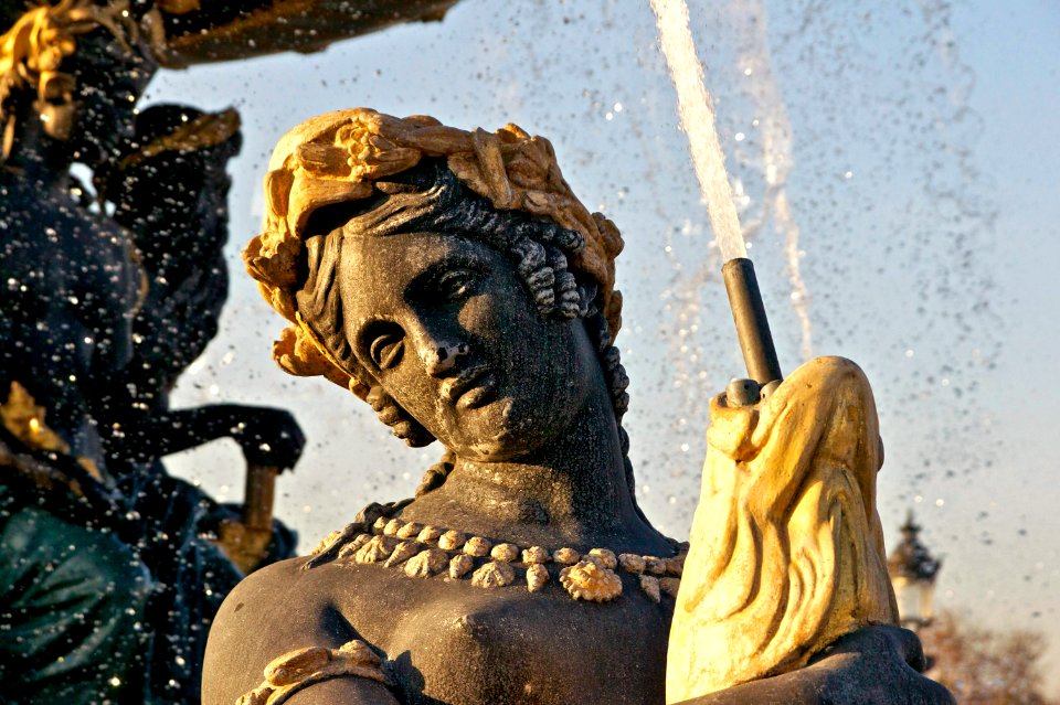 Tête de néréide Fontaine des mers Concorde Paris