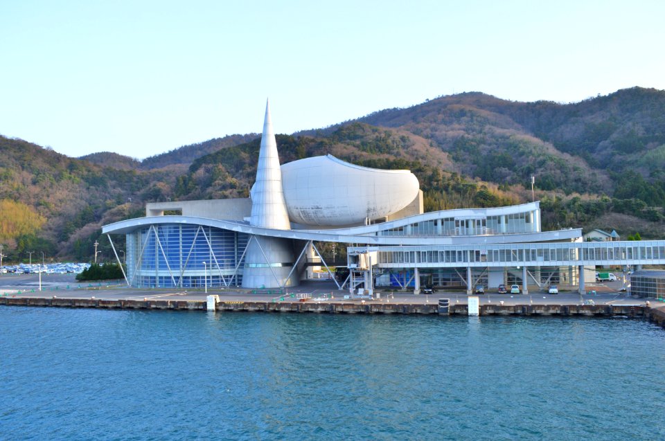 Terminal building in port of Shichirui (Shimane)