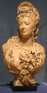 Terracotta portrait bust by Albert-Ernest Carrier-Belleuse, c. 1865