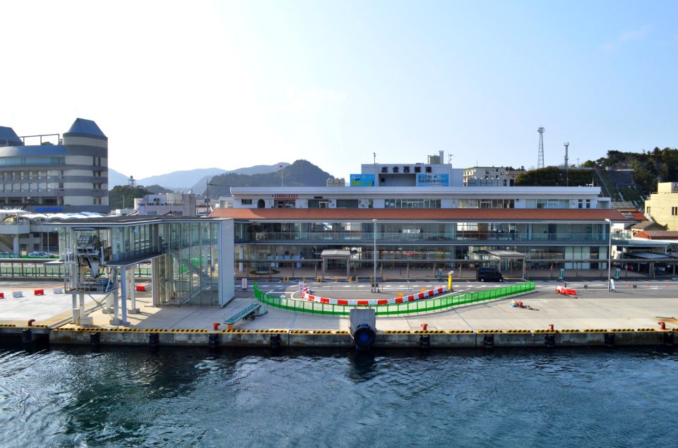 Terminal building in port of Saigo (Shimane)