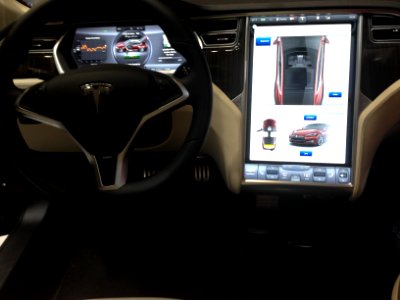 Tesla Model S interior - Tokyo Motor Show 2013