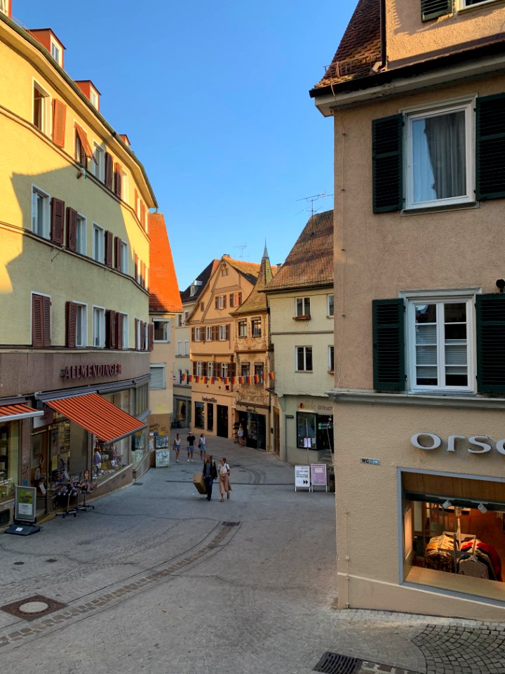 Tübingen, Blick in die Neckargasse