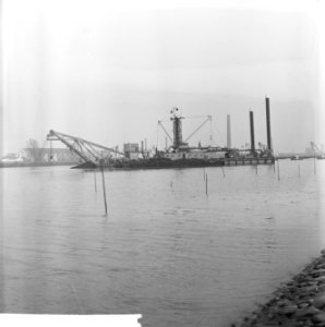 Terneuzen oude sluis, afgraven kanaal van Gent naar Terneuzen, werkzaamheden, Bestanddeelnr 916-0070
