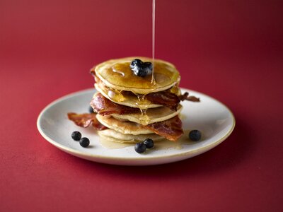 Food bacon syrup photo