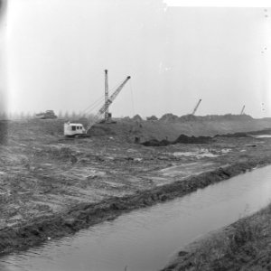 Terneuzen oude sluis, afgraven kanaal van Gent naar Terneuzen, werkzaamheden, Bestanddeelnr 916-0075