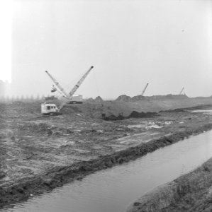 Terneuzen oude sluis, afgraven kanaal van Gent naar Terneuzen, werkzaamheden, Bestanddeelnr 916-0068