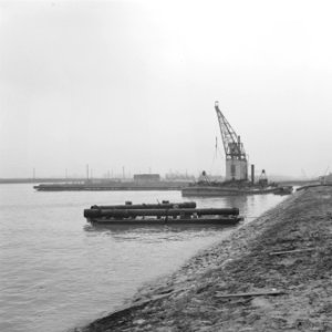 Terneuzen oude sluis, afgraven kanaal van Gent naar Terneuzen, werkzaamheden, Bestanddeelnr 916-0071