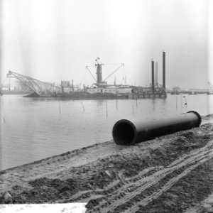Terneuzen oude sluis, afgraven kanaal van Gent naar Terneuzen, werkzaamheden, Bestanddeelnr 916-0076