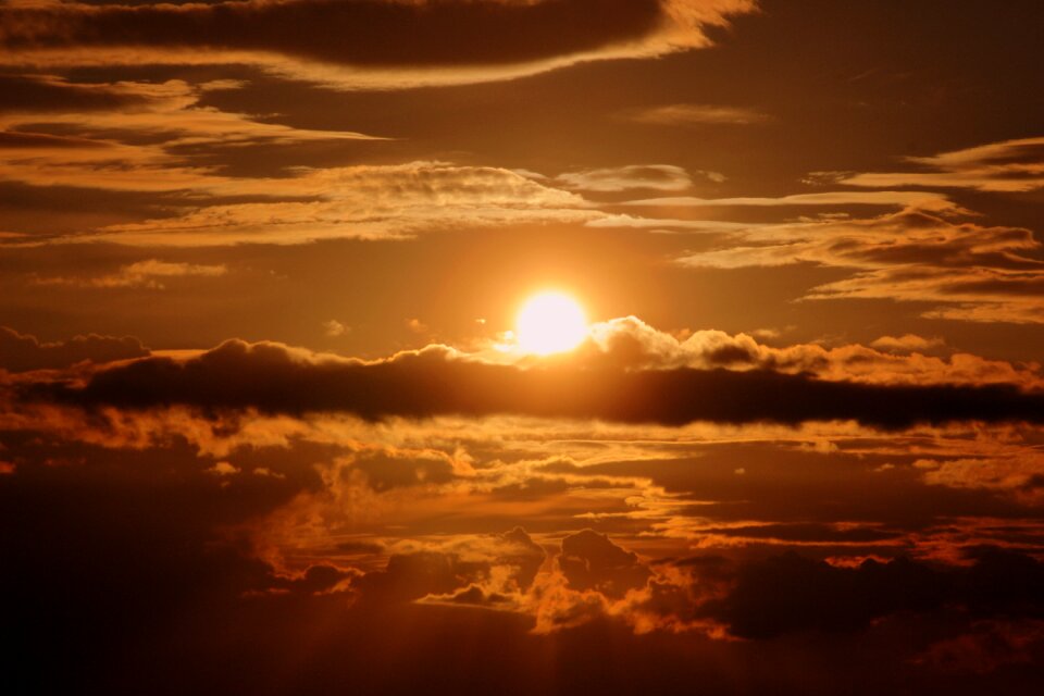 Abendstimmung evening sky setting sun