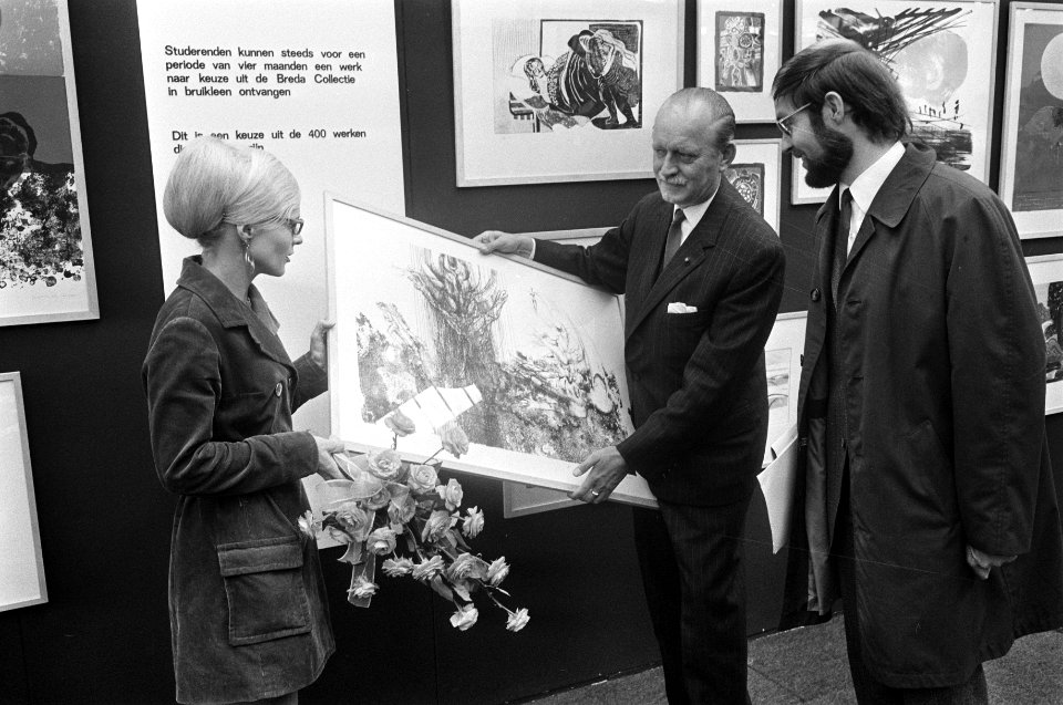 Tentoonstellingen, aquarellen, bezoekers, Utrecht (stad), Utrecht (prov), Bestanddeelnr 922-6117