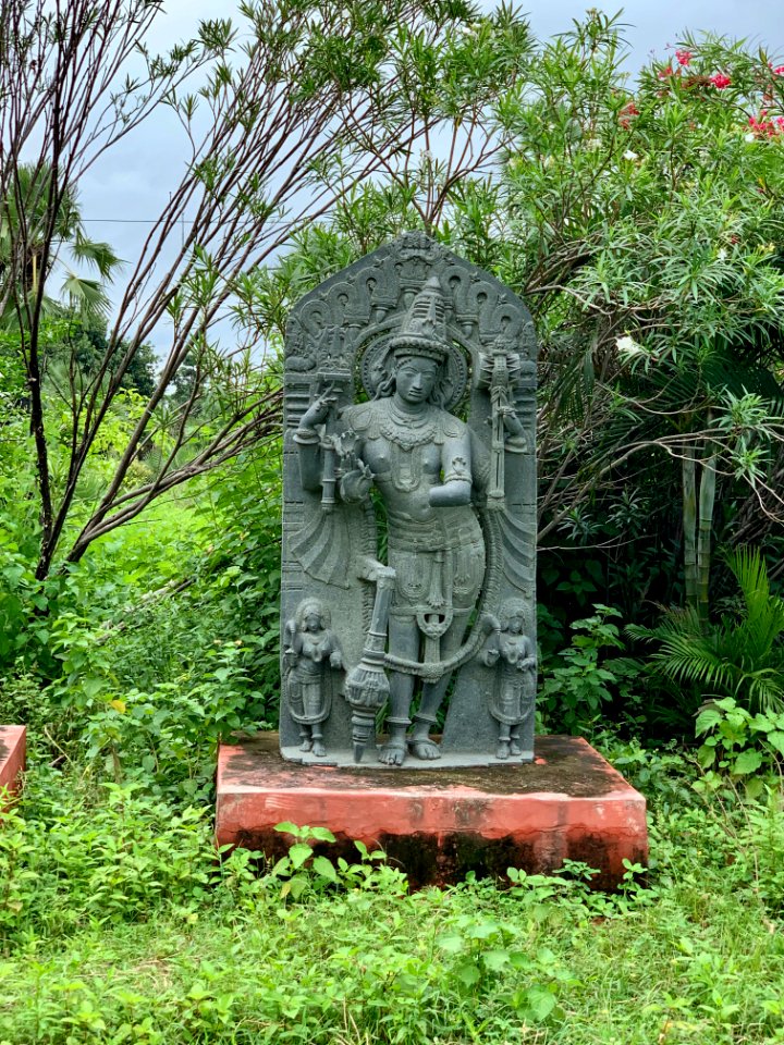 Temple parts and statues, village museum Ghanpur Mulugu, Telangana India - 12