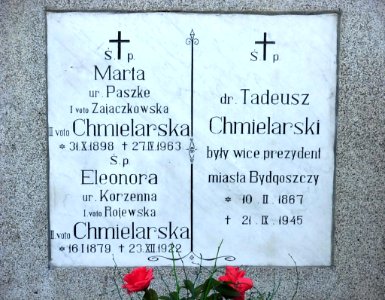 Tadeusz Chmielarski - nagrobek