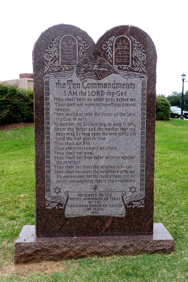 Ten Commandments - Texas State Capitol grounds - Austin, Texas - DSC08256