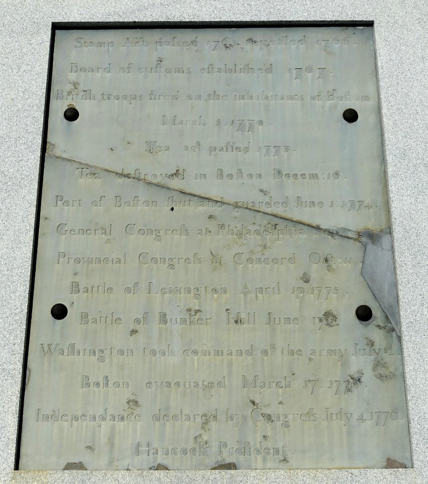 Tablet 3, Beacon Hill Monument - Boston, MA - DSC05505