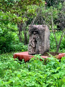 Temple parts and statues, village museum Ghanpur Mulugu, Telangana India - 9