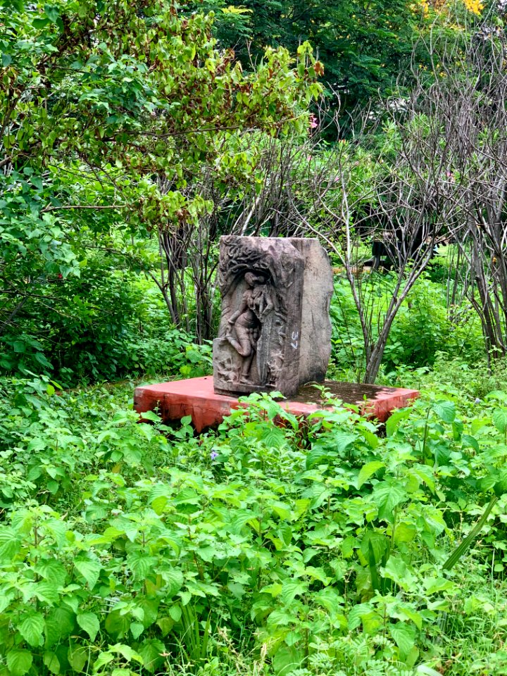Temple parts and statues, village museum Ghanpur Mulugu, Telangana India - 10