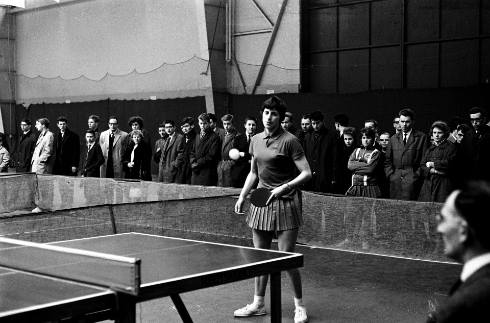 Tafeltenniskampioenschappen in de Haagse Houtrusthallen Ursula Stulemeijer tege, Bestanddeelnr 914-9848