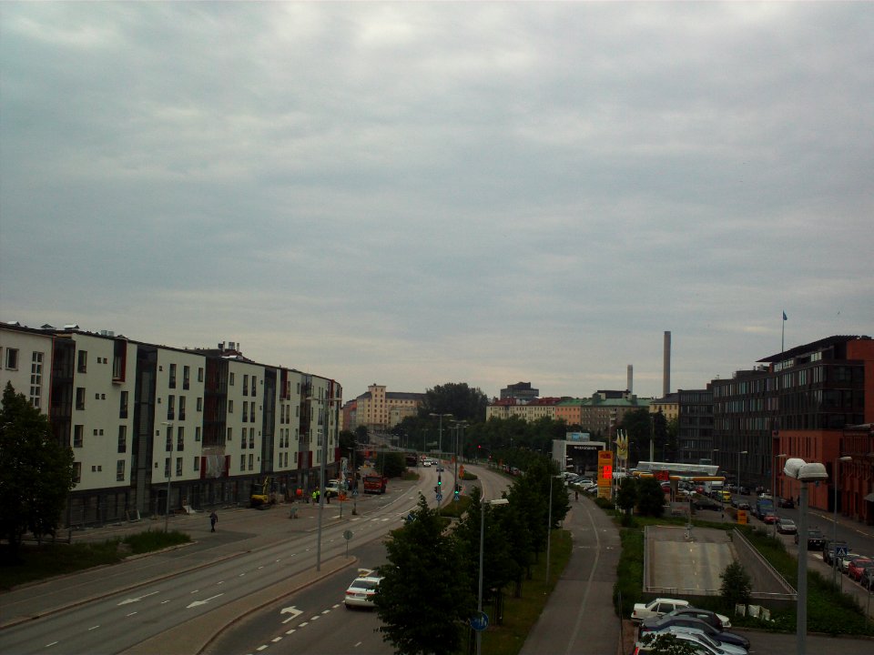 Teollisuuskatu from Sturenkatu bridge