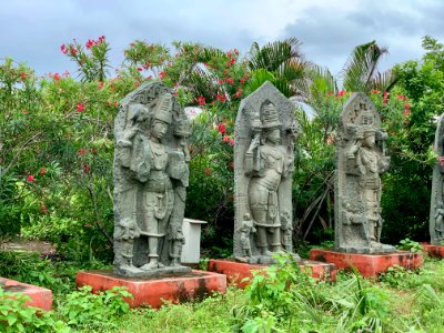 Temple parts and statues, village museum Ghanpur Mulugu, Telangana India - 7