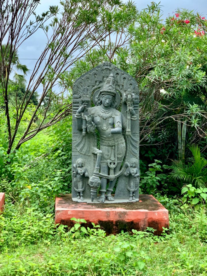Temple parts and statues, village museum Ghanpur Mulugu, Telangana India - 11
