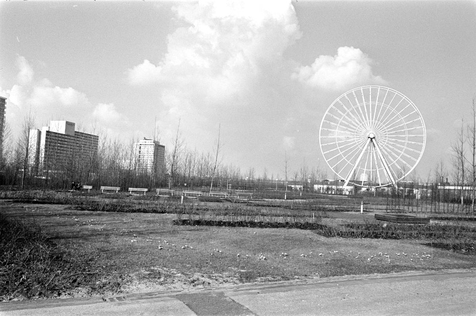 Tentoonstelling Floriade in Amsterdam in aanbouw, overzicht, Bestanddeelnr 925-4410