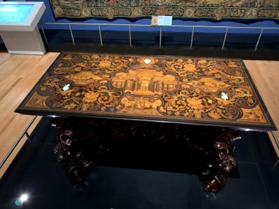 Table Boxwood base with marquetry top by Lucio de Lucci, Venice, 1686-1688, photo 2