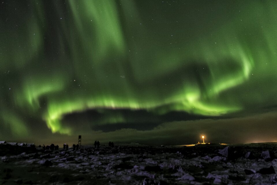 Borealis winter landscape