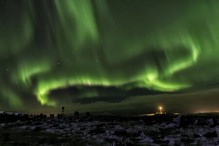 Borealis winter landscape photo