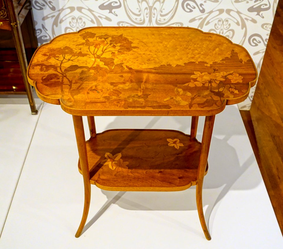 Table by Emile Galle, France, c. 1900, wood, marquetry - Montreal Museum of Fine Arts - Montreal, Canada - DSC09299