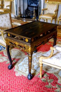Table, view 2 - Cinnamon Drawing Room - Harewood House - West Yorkshire, England - DSC01911