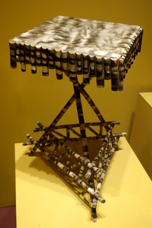 Table, unknown maker, United States, 1900-1925, wood, soot, gilding - Brooklyn Museum - DSC09193