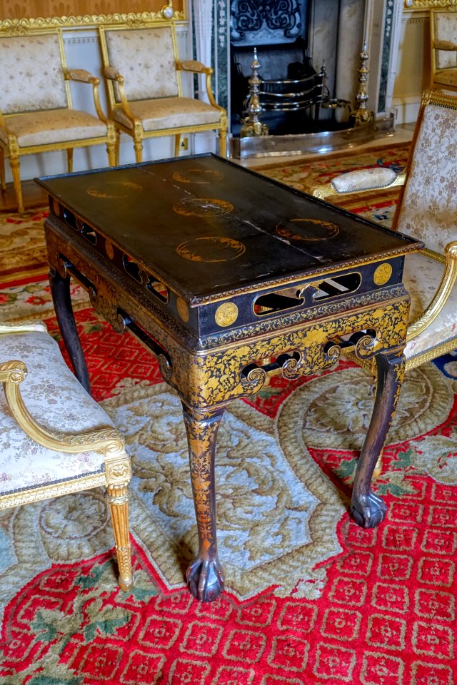 Table, view 3 - Cinnamon Drawing Room - Harewood House - West Yorkshire, England - DSC01941