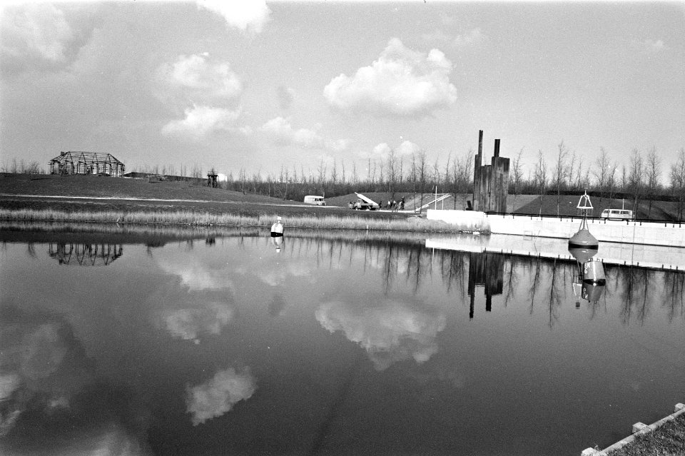 Tentoonstelling Floriade in Amsterdam in aanbouw, overzicht, Bestanddeelnr 925-4411