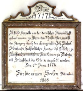 Tafel Kapelle (Aichbaindt)