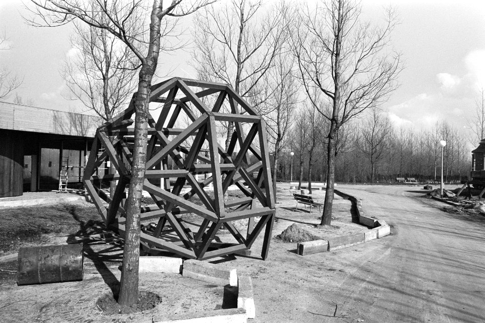 Tentoonstelling Floriade in Amsterdam in aanbouw, overzicht, Bestanddeelnr 925-4409