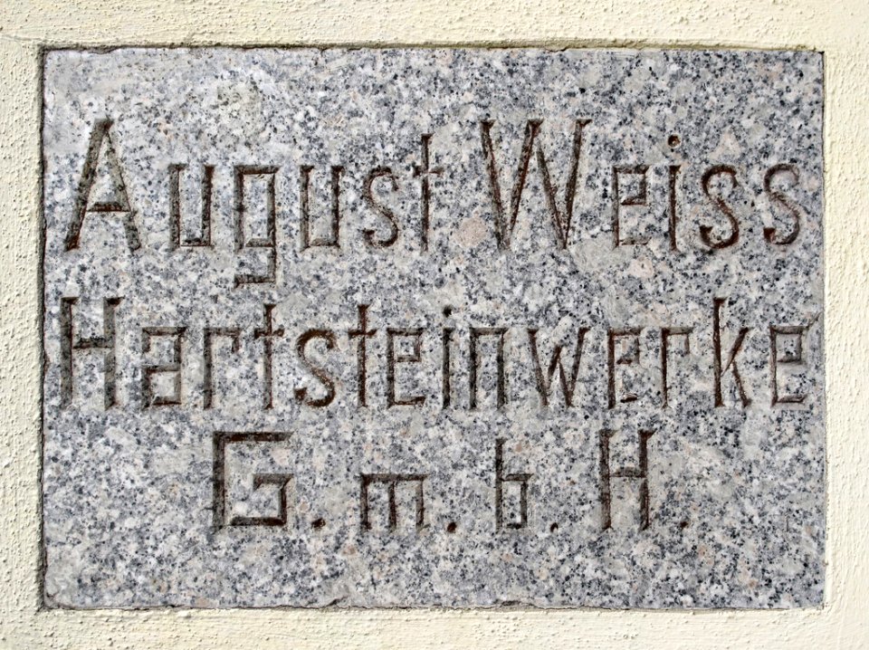 Tafel August Weiss Hartsteinwerke Görlitz (2)