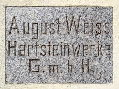 Tafel August Weiss Hartsteinwerke Görlitz (2)