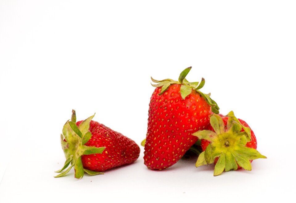 Good food white background berries photo