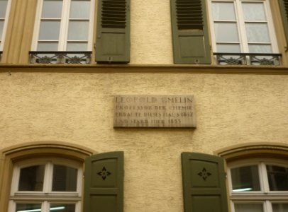 Tafel am Gmelin Haus