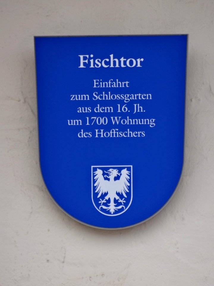Tafel am Fischtor in Arnstadt