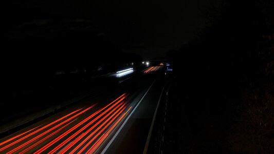 Long exposure traffic spotlight photo