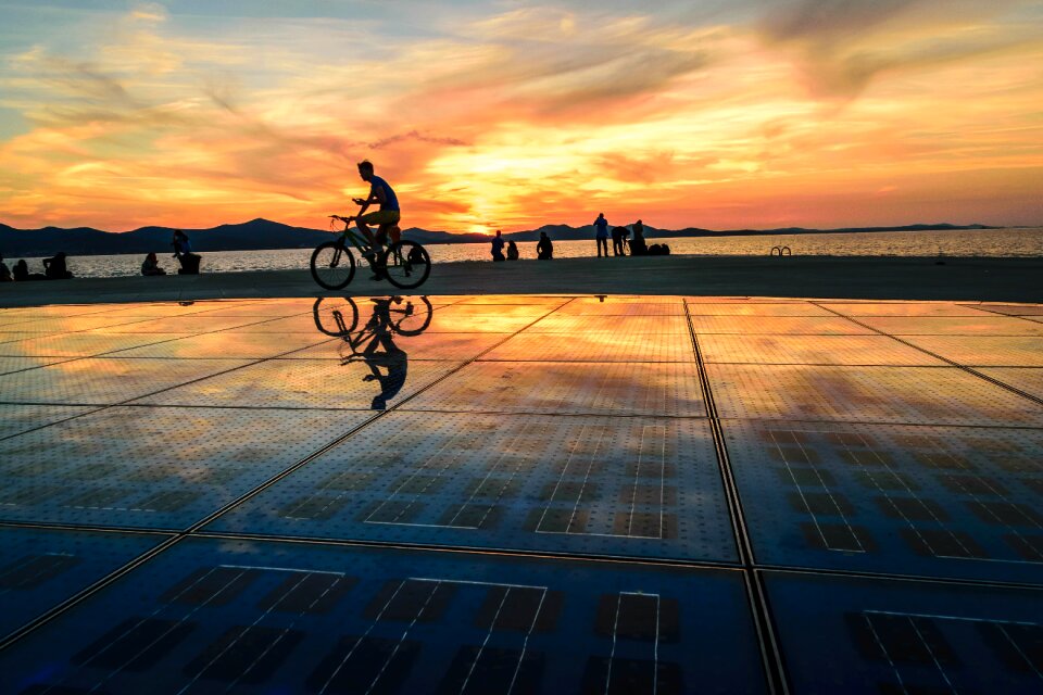 Sunset adriatic sea cycle