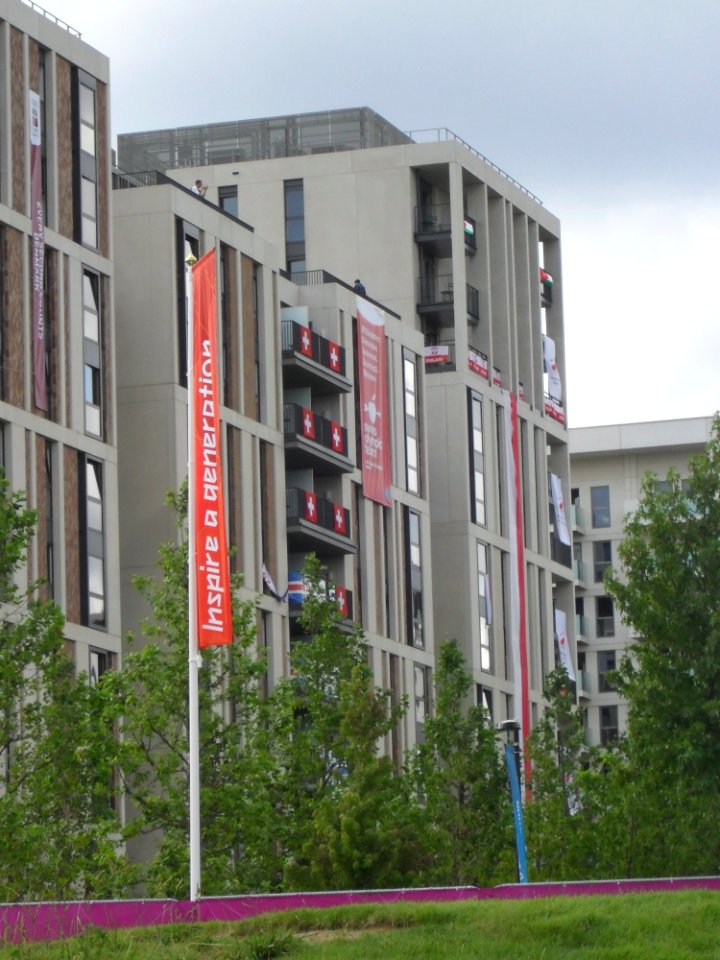 Swiss flags Olympic village London