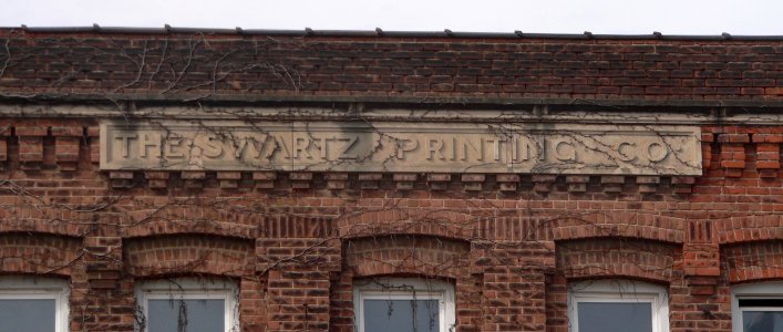 Swartz Printing Co. bldg (Omaha) inscription