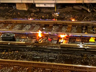 Switch Heating on LIRR at Jamaica Station Close up