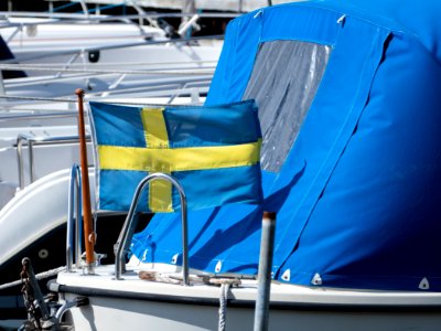 Swedish flag on a boat 1