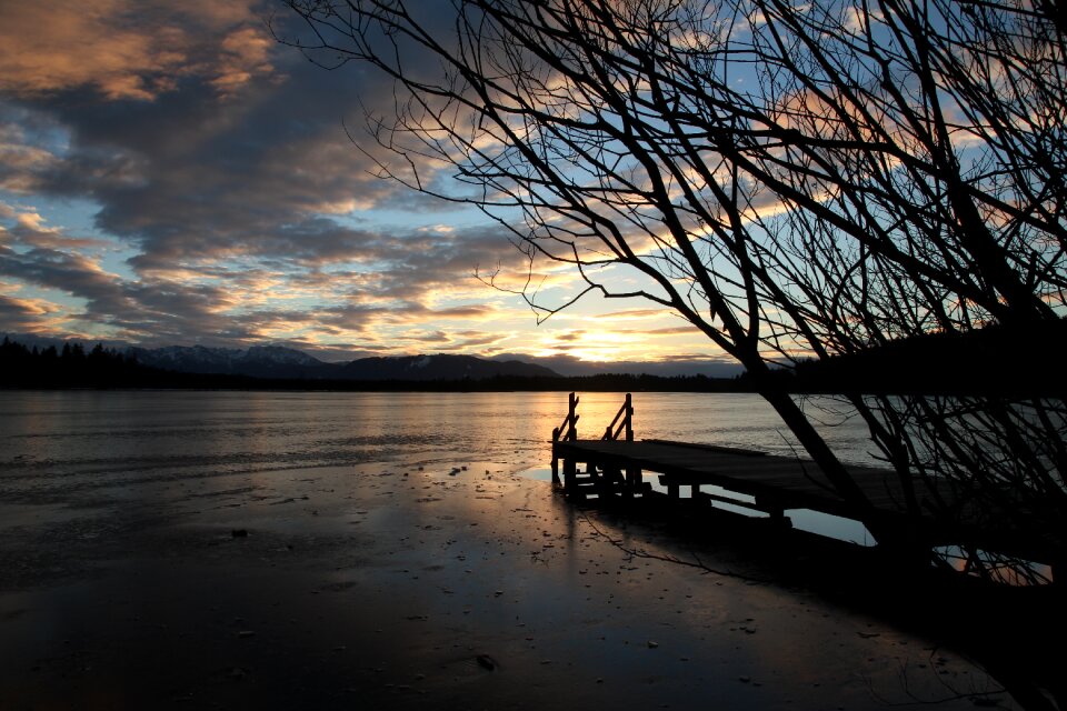 Sunset view landscape photo