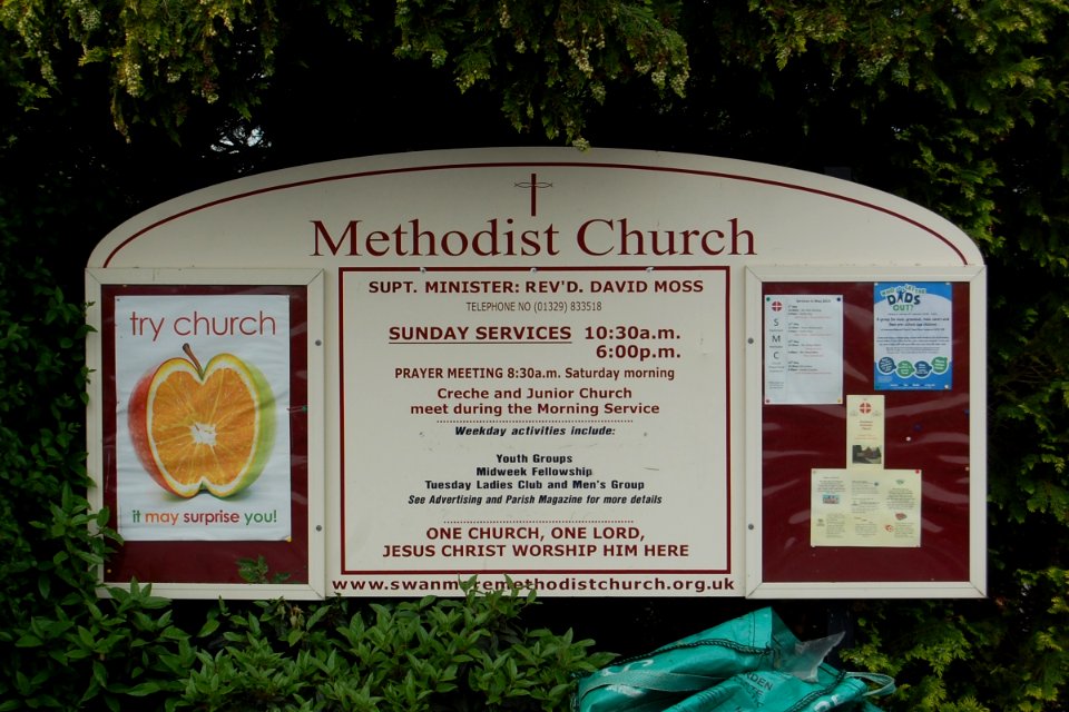 Swanmore Methodist Church, Chapel Road, Swanmore (May 2019) (Signboard)