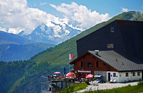 Switzerland mountain station cable car